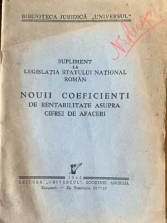 Noii coeficienti de rentabilitate asupra cifrei de afaceri - supliment la legislatia statului national roman
