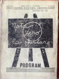 Nota zero la purtare -program de sala Teatrul National Craiova