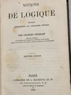 Notions de logique - Charles Jourdain