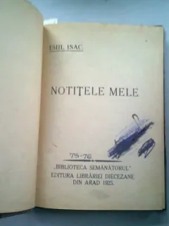 NOTITELE MELE - EMIL ISAC SI VERSURI - A. COTRUS