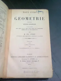 NOUL CURS DE GEOMETRIE PENTRU SCOALELE SECUNDARE - M.PH. ANDRE