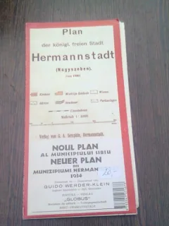 NOUL PLAN AL MUNICIPIULUI SIBIU 1934  (HARTA)