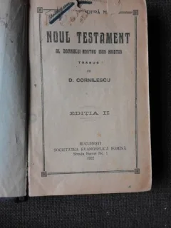 NOUL TESTAMENT AL DOMNULUI NOSTRU ISUS HRISTOS, TRADUCERE DE D. CORNILESCU  EDITIA II-A
