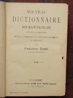 NOUVEAU DICTIONNAIRE ROUMAIN FRANCAIS - FREDERIC DAME