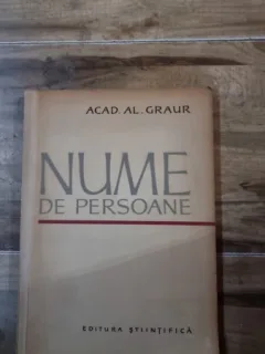 NUME DE PERSOANE , Acad. Al Graur , 1965