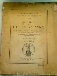 O SCHITARE DIN ISTORIA BOTANICEI - DIM. GRECESCU