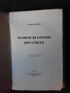 OAMENI SI LOCURI DIN CARACAS - VIRGIL BIROU  (CU DEDICATIA AUTORULUI PENTRU SCRIITORUL PETRU VINTILA)