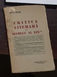 Octav Minar - Critica Literara in Secolul al XIX-lea
