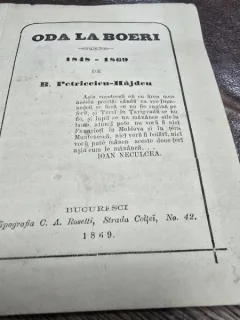 Oda la boieri (1848–1869) de B. Petriceicu-Hasdeu