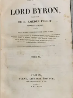 Oeuvres completes de Lord Byron , traduction de M. Amedee Pichot - vol. VI