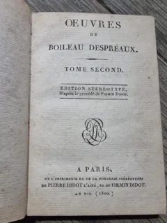 Oeuvres de Boileau Despreaux - Tome Second