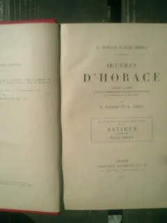 Oeuvres d Horace - satires - Paul Lejay