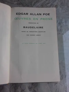 OEUVRES EN PROSE - EDGAR ALLAN POE  (CARTE IN LIMBA FRANCEZA)