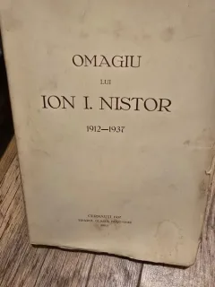 Omagiu lui Ion I. Nistor 1912-1937