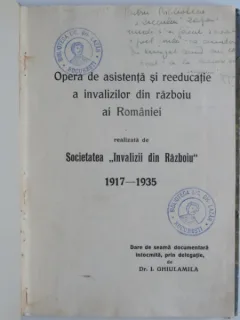OPERA DE ASISTENTA SI REEDUCATIE A INVALIZILOR