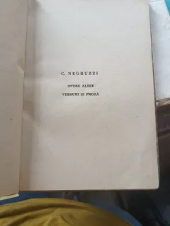 Opere alese - versuri si proza , C. Negruzzi
