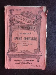 Opere complete - Ion Creanga partea a IV-a  (Povestea lui Harap Alb, Cinci Paini)