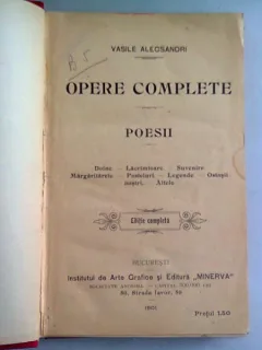 OPERE COMPLETE. POESII - VASILE ALECSANDRI
