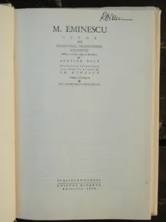 OPERE - M. EMINESCU VOL.VII