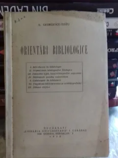 ORIENTARI BIBLIOLOGICE - N. GEORGESCU TISTU