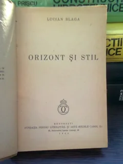 Orizont si stil - Lucian Blaga