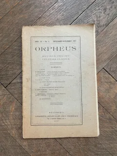 Orpheus. Revista pentru cultura clasica Anul III Nr. 4 Septembrie-Octombrie 1927
