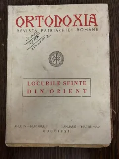 Ortodoxia. Revista Patriarhiei Romane Anul IV Nr. 1 1952