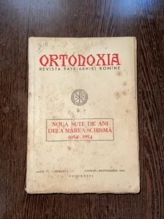 Ortodoxia. Revista Patriarhiei Romane Anul VI Nr. 2-3 Aprilie - Septembrie 1954