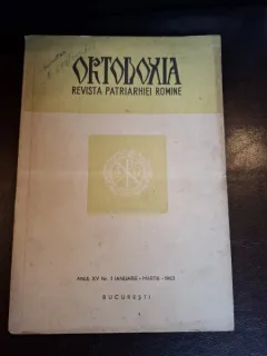 Ortodoxia. Revista Patriarhiei Romane nr.1/1963