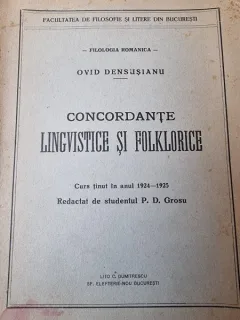 Ovid Densusianu - Concordante Lingvistice si Folklorice