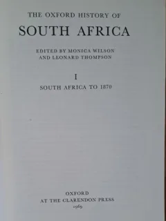 Oxford History of South Africa - Wilson and Thompson  vol.I