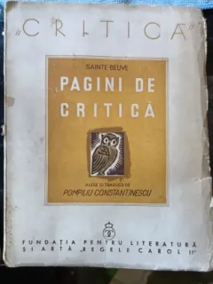Pagini de Critica Alese si Traduse de Pompiliu Constantinescu