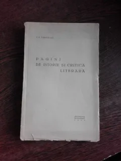 PAGINI DE ISTORIE SI CRITICA LITERARA - I.E. TOROUTIU