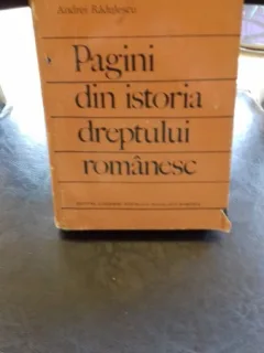 PAGINI DIN ISTORIA DREPTULUI ROMANESC - ANDREI RADULESCU