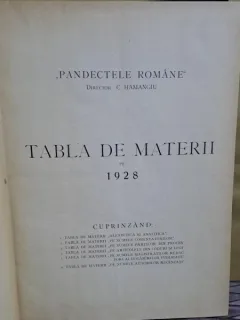 PANDECTELE ROMANE - 1928 - C. HAMANGIU
