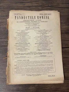 Pandectele Romane Caietul 1 Anul XXIII 1944