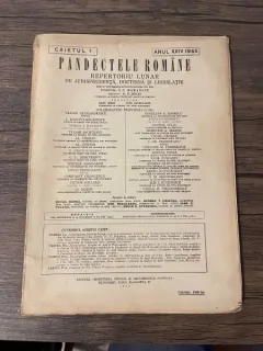 Pandectele Romane Caietul 1 Anul XXIV 1945
