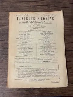 Pandectele Romane Caietul 10 Anul XX 1941