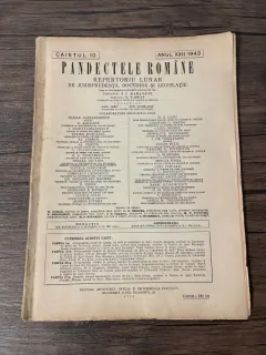 Pandectele Romane Caietul 10 Anul XXII 1943
