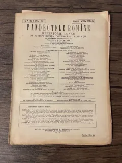 Pandectele Romane Caietul 10 Anul XXIV 1945