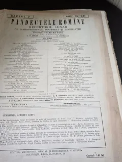 Pandectele Romane Caietul 2 Anul XX 1941