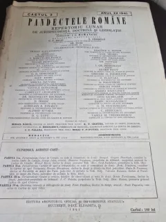 Pandectele Romane Caietul 3 Anul XX 1941