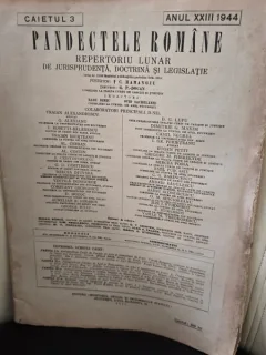 Pandectele Romane Caietul 3 Anul XXIII 1944