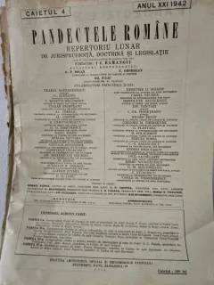 Pandectele Romane Caietul 4 Anul XXI 1942