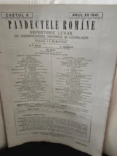 Pandectele Romane Caietul 6 Anul XX 1941