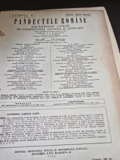 Pandectele Romane Caietul 6 Anul XXIII 1944