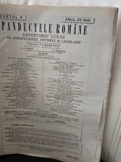 Pandectele Romane Caietul 9 Anul XX 1941