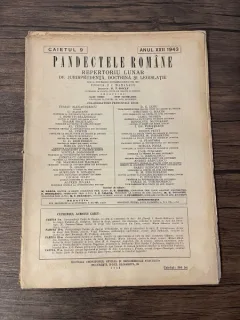 Pandectele Romane Caietul 9 Anul XXII 1943
