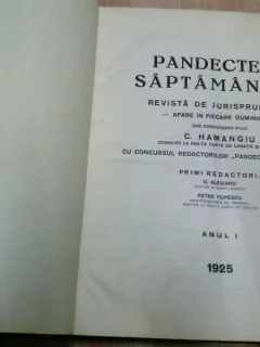 PANDECTELE SAPTAMANALE