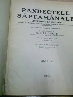 PANDECTELE SAPTAMANALE - 1930